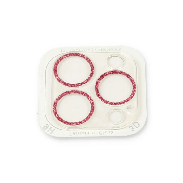 İphone 13 Pro Max Shine Kamera Lens Koruma Cam - Pembe - Resim 2