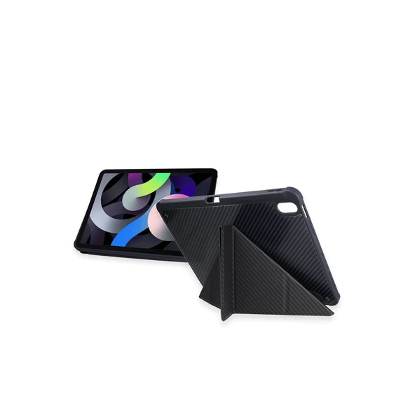 İpad Pro 13 (2024) Kılıf Color Karbon Tablet Kılıfı - Siyah - Resim 3