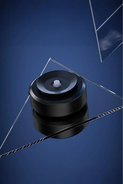 X8Q Siyah Çift Taraflı Manyetik Adsorpsiyon Vakumlu Kompakt Araç Telefonu Tutucu - Resim 3