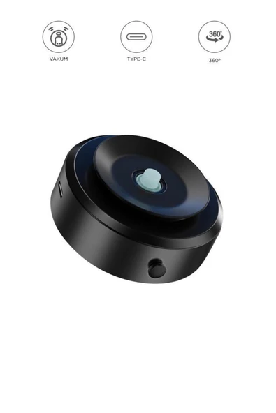 X8Q Siyah Çift Taraflı Manyetik Adsorpsiyon Vakumlu Kompakt Araç Telefonu Tutucu ürün görseli 1