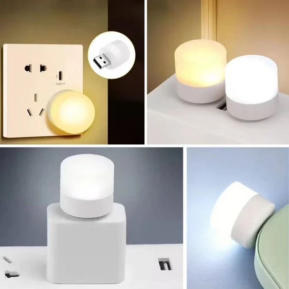 BUFFER® USB Mini Top LED 10’lu Aydınlatma Seti – Sıcak Renkli Gece Lambası, Enerji Tasarruflu Mikro LED Işıklar - Resim 4