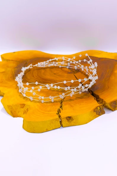 SimgeAksesuar Kristal Taşlı el yapımı şık ve zarif Nikah - nişan ve düğün saç aksesuarı ürün görseli 1