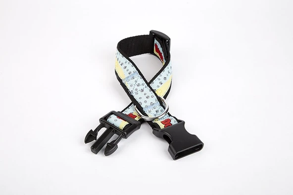 Desenli Süslü Dokuma Köpek Boyun Tasması 1,5 x 25-40 cm Siyah ürün görseli 1