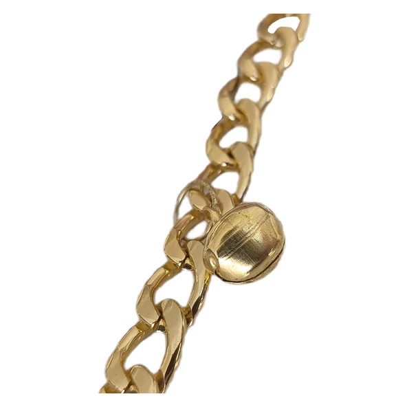 Kedi Ve Köpek Lüx Zincir Kolye 25-30 cm Medium Gold - Resim 4