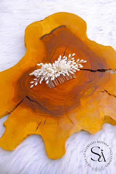 SimgeAksesuar Tamamen El Yapımı Kristal Taşlı Şık Ve Zarif Düğün Ve Nişan Gelin Tacı Ve Saç Aksesuarı - Resim 2