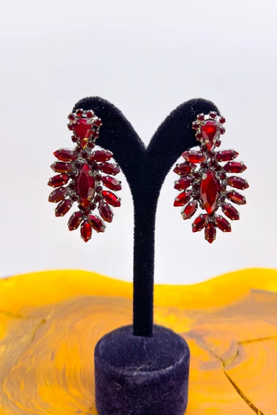 SimgeAksesuar Kristal Taşlı şık ve zarif düğün ve nişan - kına küpesi ürün görseli 1