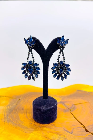 SimgeAksesuar Kristal Taşlı şık ve zarif düğün ve nişan küpesi ürün görseli 1