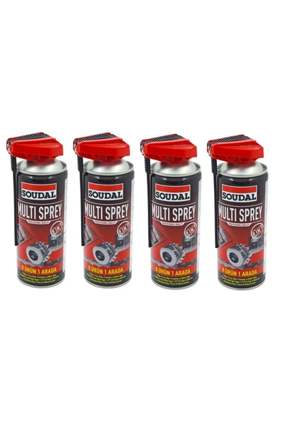 Soudal 4 adet SOUDAL PAS SÖKÜCÜ VE YAĞLAYICI MULTİ SPREY 400 ML ( 4 ADET FİYATIDIR ) ürün görseli 1