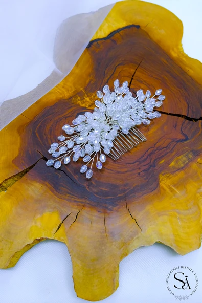 SimgeAksesuar Kristal Taşlar Ile Yapılmış Tamamen El Işçiliği Şık Ve Zarif Saç Aksesuarı - Resim 2