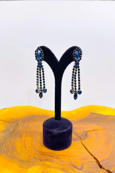 SimgeAksesuar Kristal Taşlı şık ve zarif düğün ve nişan - kına küpesi ürün görseli 1