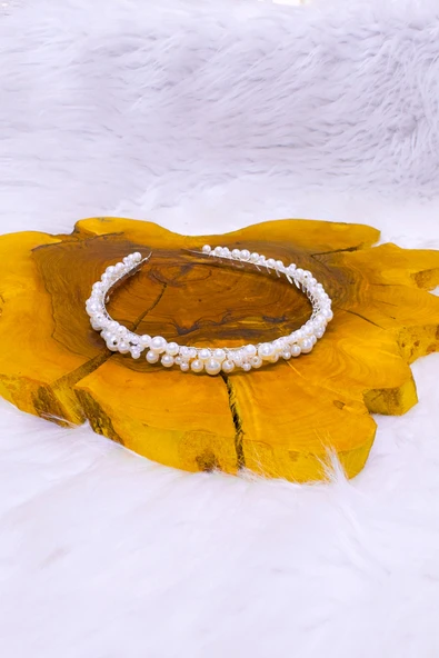 SimgeAksesuar Kristal Taşlı Şık Ve Zarif Nişan Ve Düğün Tacı Ve Saç Aksesuarı ürün görseli 1