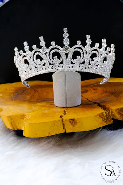 SimgeAksesuar Kristal Taşlı Şık ve Zarif Gelin Tacı , hafızlık tören tacı ürün görseli 1