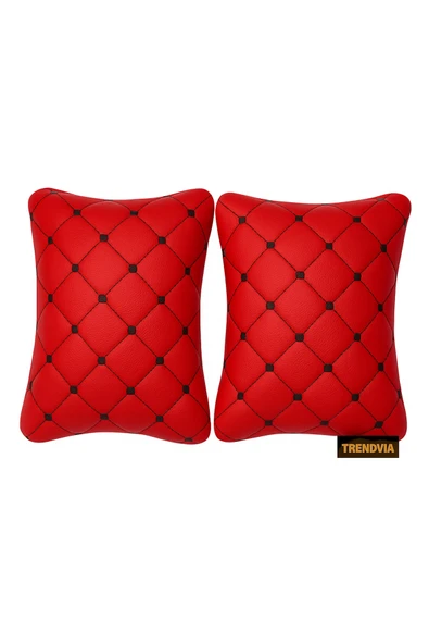 Tofaş Şahin Doğan Kartal Yüksek Ön Göğüs Mavi Siyah Torpido Kılıfı  Kırmızı Siyah Boyun Yastığı - Resim 3