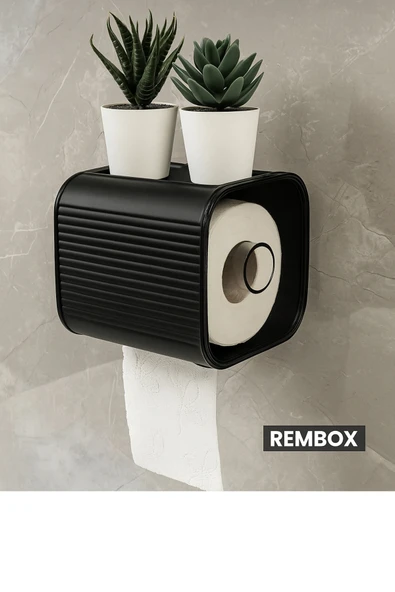 Rembox Yapışkanlı Banyo Tuvalet Kağıtlığı WC Peçetelik Kağıtlık Tutucu Tuvalet Kağıt Organizeri ürün görseli 1