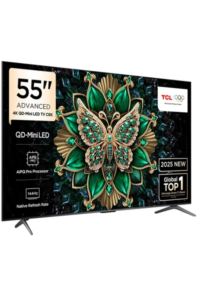 TCL 55C6K 4K UHD Uyumlu  QD-MINILED 55" 144HZ GOOGLE TV - Resim 2