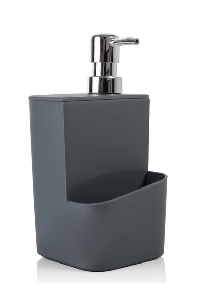 Rembox Sünger Hazneli Gümüş Kapaklı Mutfak Sıvı Sabunluk - Resim 3