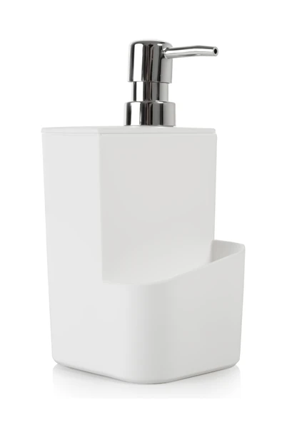 Rembox Sünger Hazneli Gümüş Kapaklı Mutfak Sıvı Sabunluk - Resim 3