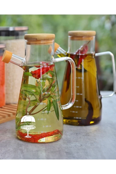 Paçi 2adet Borosilikat Cam 900ml Yağlık Sirkelik ürün görseli 1