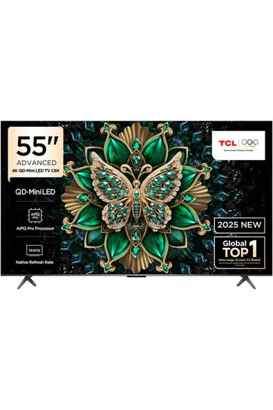 TCL 55C6K 4K UHD Uyumlu  QD-MINILED 55" 144HZ GOOGLE TV ürün görseli 1