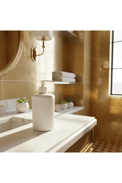 Rembox 5'li Banyo Seti 5 Lt Çöp Kovası Tuvalet Fırçası Lavabo Takımı Sabunluk Diş Fırçalık Banyo Takımı - Resim 4