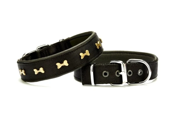 Softlu Dokuma Köpek Boyun Tasması 3 cm x 55 cm Siyah ürün görseli 1