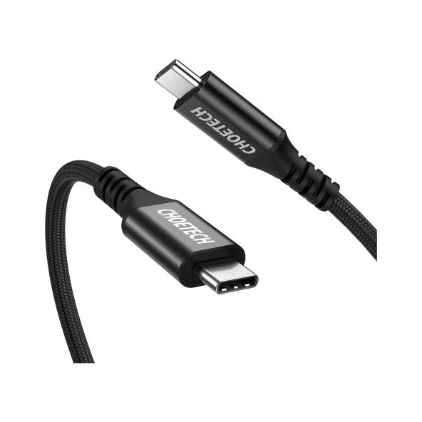 Choetech 100W USB-C to USB-C 3.1 Gen2 Hızlı Şarj Destekli Data Kablosu - 2 Metre - XCC-1007 - Siyah ürün görseli