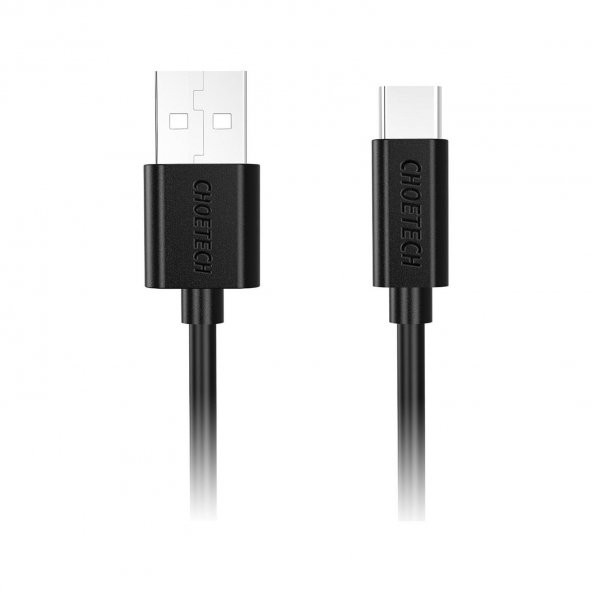 Choetech USB-C to USB-A Data ve Şarj Kablosu - 2 Metre - AC0003 - Siyah ürün görseli