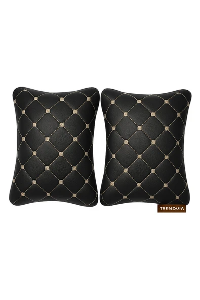 Tofaş Şahin Doğan Kartal Yüksek Ön Göğüs Kırmızı Siyah Torpido Kılıfı  Siyah Bej Boyun Yastığı - Resim 3