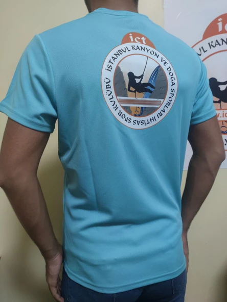 Erkek Nem Emici Hızlı Kuruma Atletik Teknik Performans T-shirt M beden - Resim 2