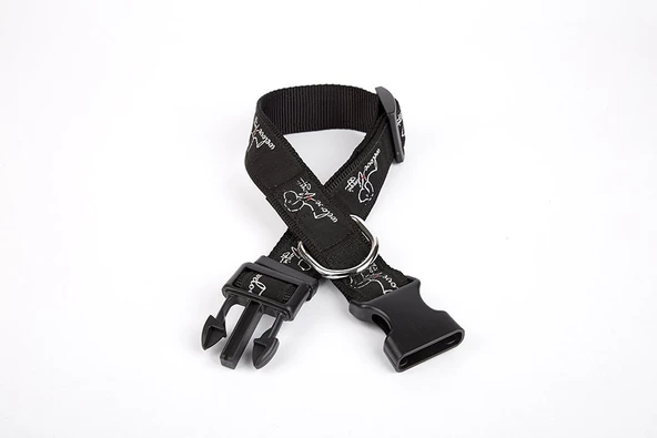 Köpek Desenli Dokuma Köpek Boyun Tasması 3 cm x 36-60 cm ürün görseli 1