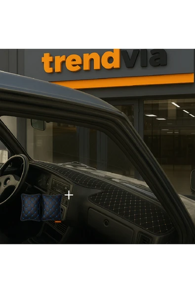 Tofaş Şahin Doğan Kartal Yüksek Ön Göğüs Siyah Bej Torpido Kılıfı  Siyah Mavi Boyun Yastığı ürün görseli 1