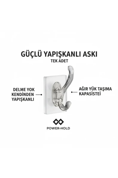 Rembox Ultra Güçlü Yapışkanlı Tekli Duvar Askısı – Delmeden Kolay Montaj ürün görseli 1