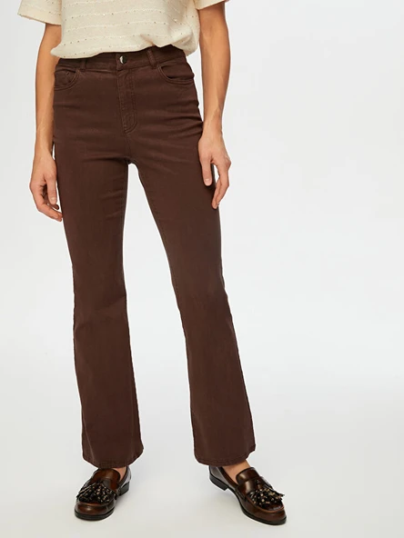 Faik Sönmez Kadın Straıght Fıt Parça Boya Pantolon UW26PNT015 - Resim 4