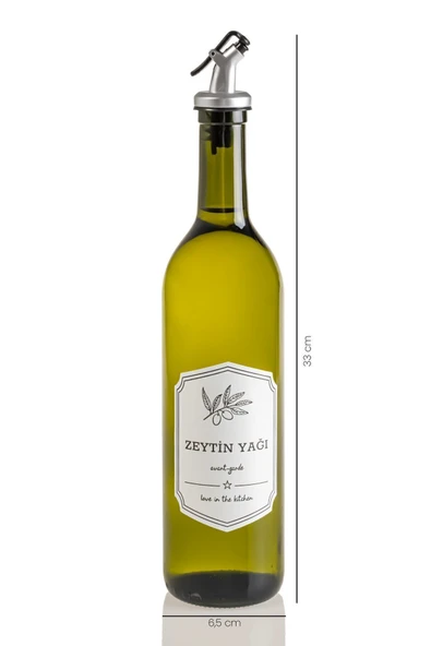 Rembox Ahşap Stantlı 2'li Yağ Şişesi - Zeytinyağı Sıvıyağ Şişesi - Dekoratif Yağdanlık Yağlık 750 ml - Resim 3