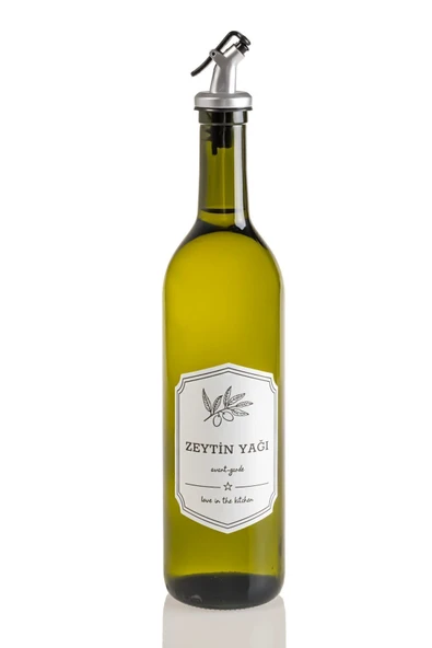 Rembox 2'li Yağ Şişesi 750 ml Zeytinyağı Sıvıyağ Şişesi Yağdanlık Dekoratif Yağlık - Resim 4