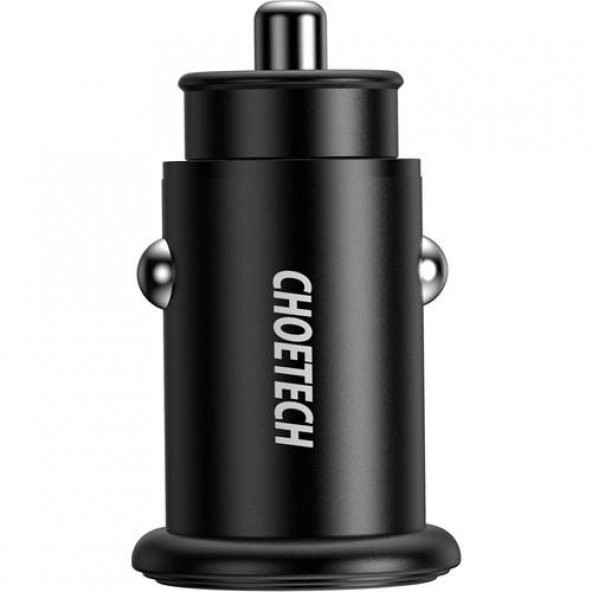 Choetech PD 20W USB-C + USB 18W Hızlı Araç Şarj Cihazı Apple iPhone Hızlı Şarj Uyumlu - TC0006 - Siyah - Resim 3