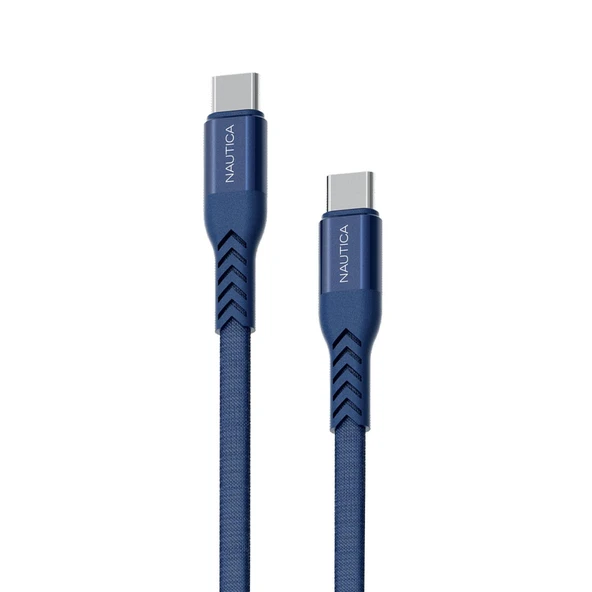 Nautica C400 Type-C to Type-C 65W Hızlı Şarj ve Data Kablosu 1.2 Metre Navy ürün görseli 1