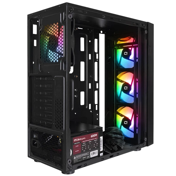 Quantum Gaming MeshUp Pro EV1813 Amd Ryzen 5 5500 16GB DDR4 512GB NVMe RTX5050 8GB Freedos Oyuncu Masaüstü Bilgisayarı - Resim 4