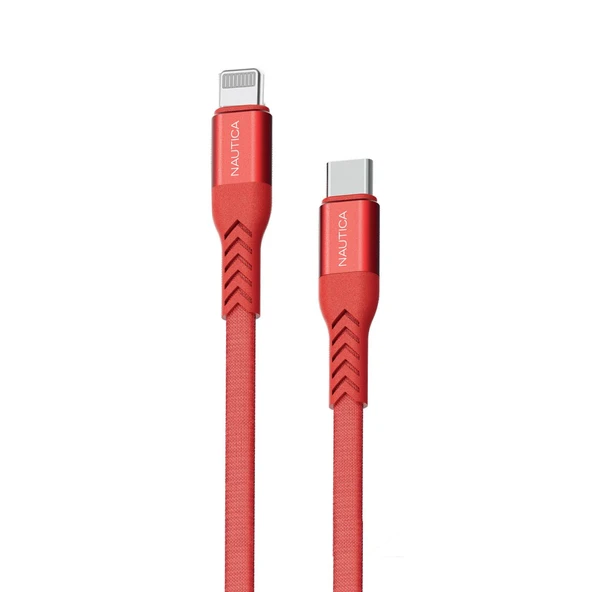 Nautica C420 Type-C to Lightning 20W Hızlı Şarj ve Data Kablosu 1.2 Metre Kırmızı ürün görseli 1
