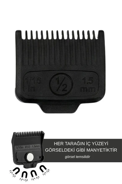 Hector Orijinal Tıraş Makinesi Yedek Mıknatıslı Manyetik Tarak Seti 3'lü - Resim 2