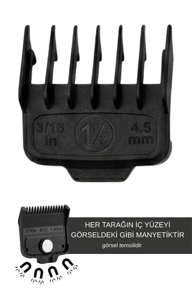 Hector Orijinal Tıraş Makinesi Yedek Mıknatıslı Manyetik Tarak Seti 3'lü - Resim 4