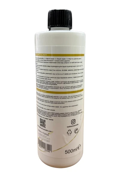 Gold Colors Premium Keratinli Permanant İlacı Natural (Boyasız) Saçlar İçin Nu:1 500 Ml - Resim 2