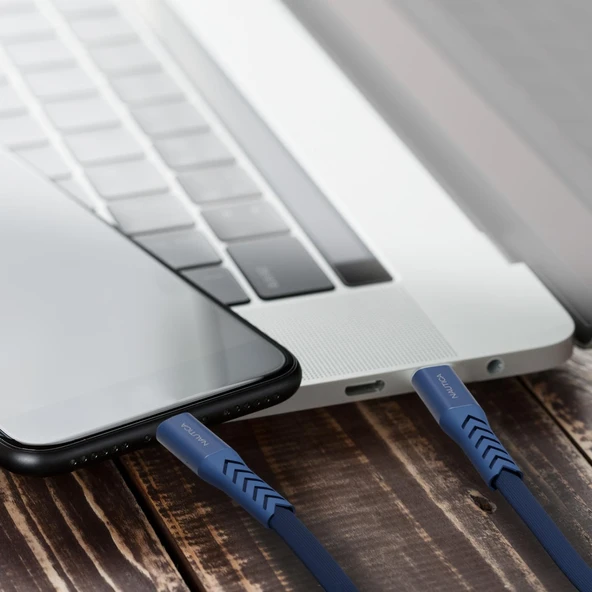 Nautica C420 Type-C to Lightning 20W Hızlı Şarj ve Data Kablosu 1.2 Metre Navy - Resim 3