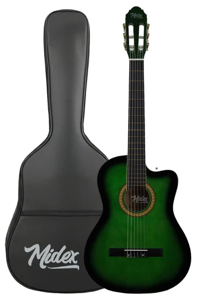 Midex MGX-100GR Üst Seviye Klasik Gitar 4/4 Sap Ayarlı (Çanta Askı Capo Metod Pena) - Resim 2