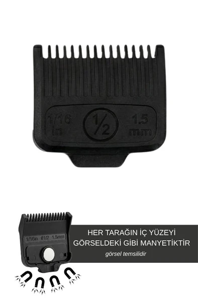 Hector Orijinal Tıraş Makinesi Yedek Mıknatıslı Manyetik Tarak Seti 6'lı - Resim 2