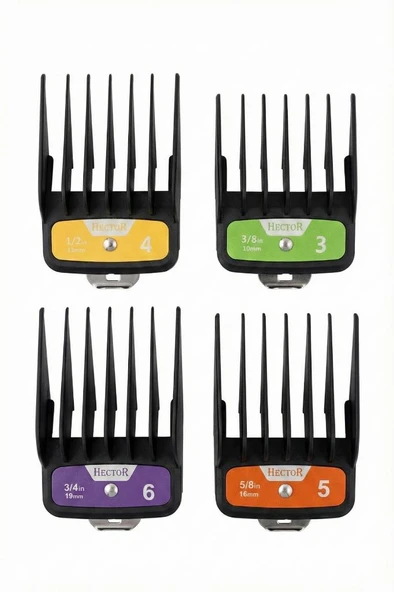 Hector Orijinal Tıraş Makinesi Yedek Tarak Seti 8'li - Resim 4