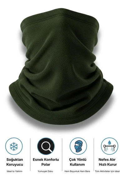 Single Sword Unisex Kışlık Polar Boyunluk & Bere | Çok Amaçlı Soğuk Hava Koruması 1 Adet - Resim 11
