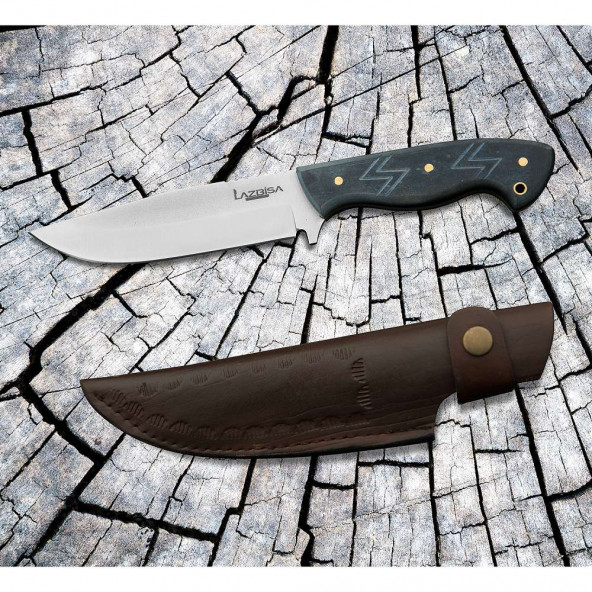Lazbisa Outdoor Bıçak Çakı Kamp Bıçağı Mutfak Bıçak Kılıf Hediyeli El Yapımı (27.5 Cm)