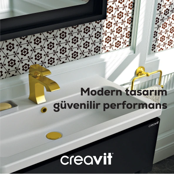 Lavabo Sifon Başlığı Pop-up Taşmasız Altın - Resim 3