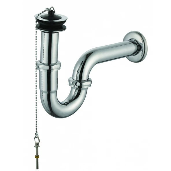 Lavabo Sifonu 33 cm Süzgeçli Krom ürün görseli 1